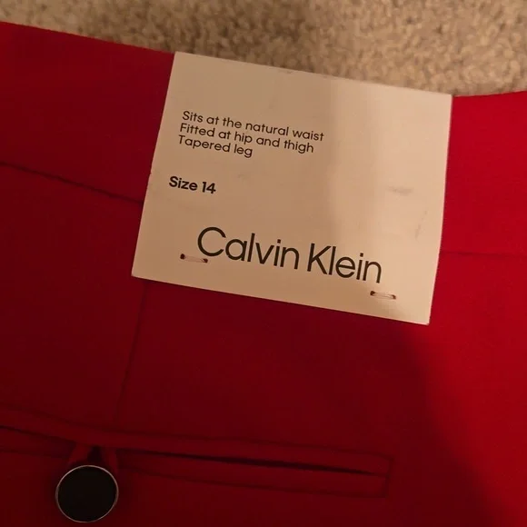 Women's CK Red Suit Pants - Picture 2 of 6